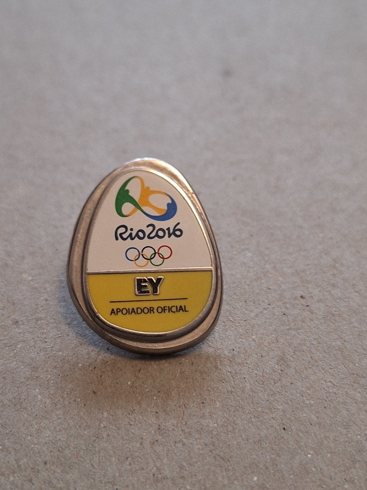 Olympische Spelen Rio 2016 EY Officiële Sponsor Pin, Ophalen of Verzenden, Zo goed als nieuw, Sport, Speldje of Pin