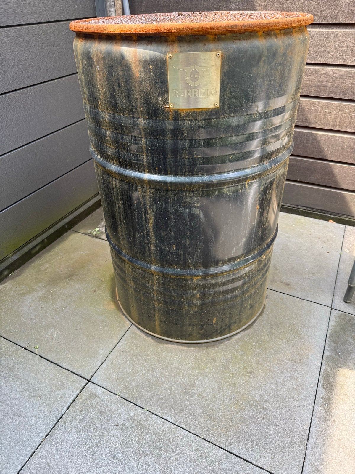 Barrelo Oliedrum BBQ 200L - Gebruikt, Ophalen, Gebruikt