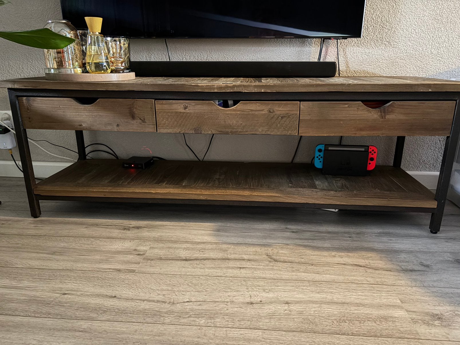 Riviera Maison TV-meubel 150x45x50 cm, Huis en Inrichting, Kasten | Televisiemeubels, Ophalen, Gebruikt, 150 tot 200 cm, Minder dan 100 cm