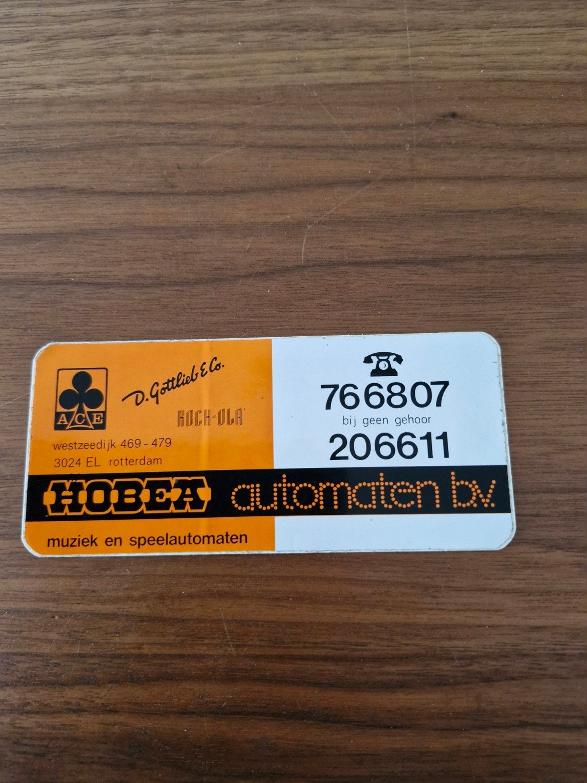 10251 HOBEA Automaten B.V. Sticker - Muziek & Speelautomat, Verzamelen, Ophalen of Verzenden, Gebruikt, Overige typen