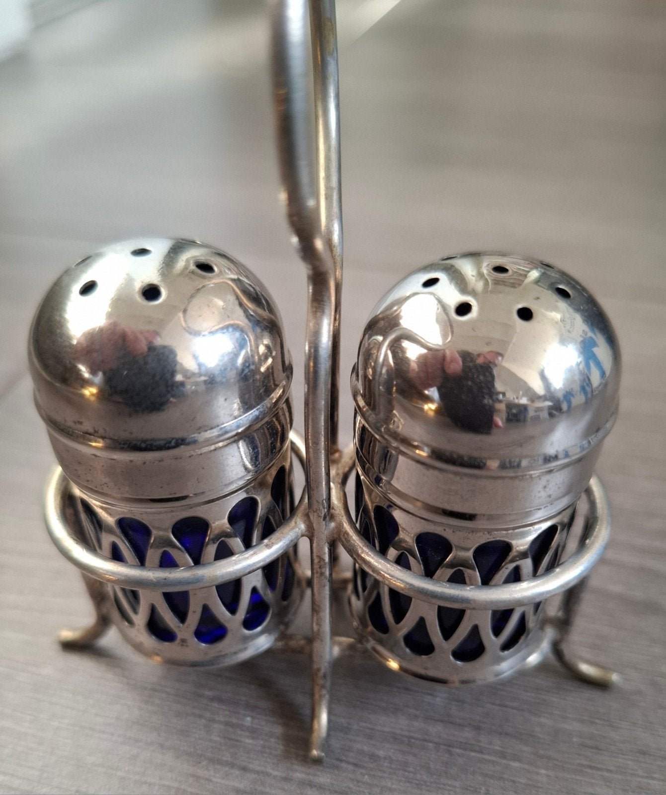 Antiek Gero Verzilverd Peper- en Zoutstel Jaren '30, Ophalen of Verzenden