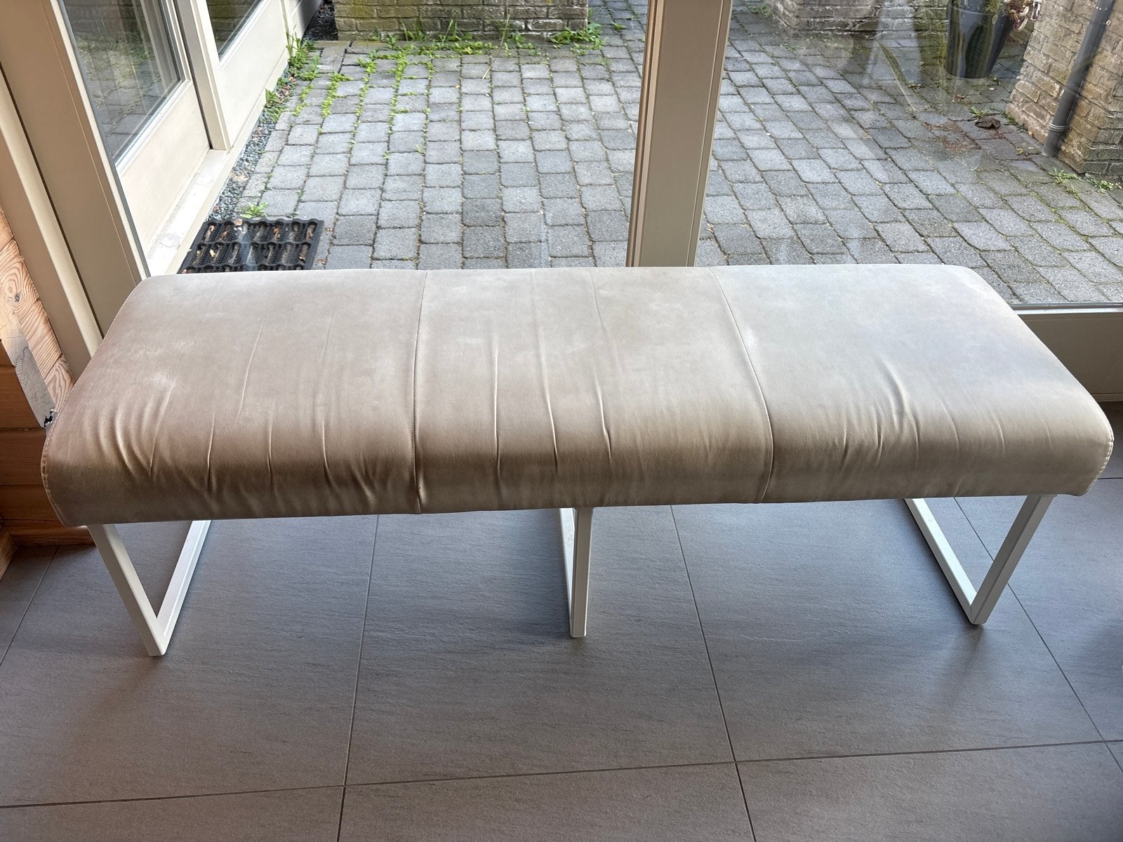 Bankje voor bij de eettafel, Huis en Inrichting, Ophalen of Verzenden, Gebruikt, Rechthoekig, 150 tot 200 cm