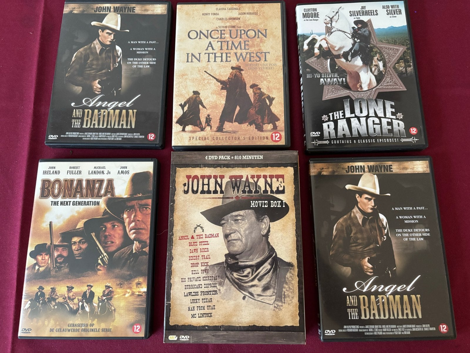 Grote collectie Western DVD's: John Wayne, Bonanza, Lone Ran, Ophalen, Nederlands, Vanaf 12 jaar, Inclusief doosje