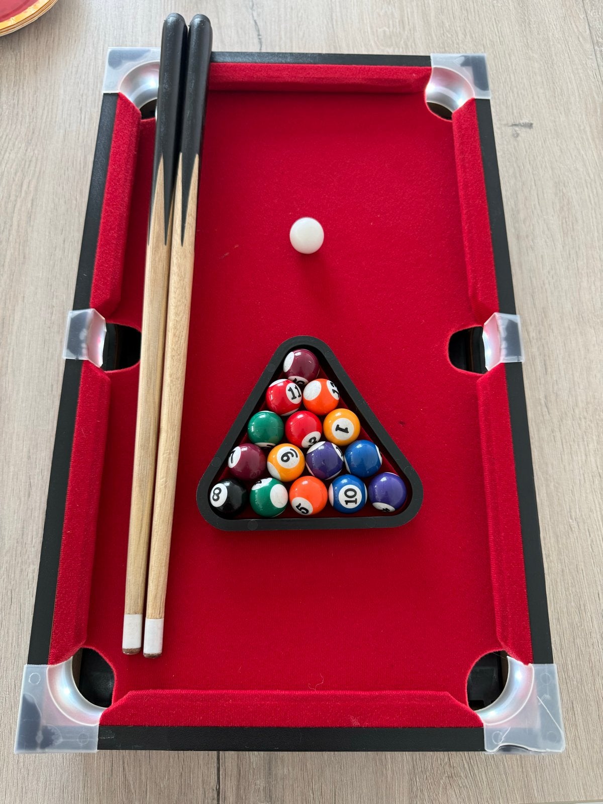 Mini Pooltafel met Keuen en Ballen - Zo goed als nieuw, Ophalen, Zo goed als nieuw, Pooltafel