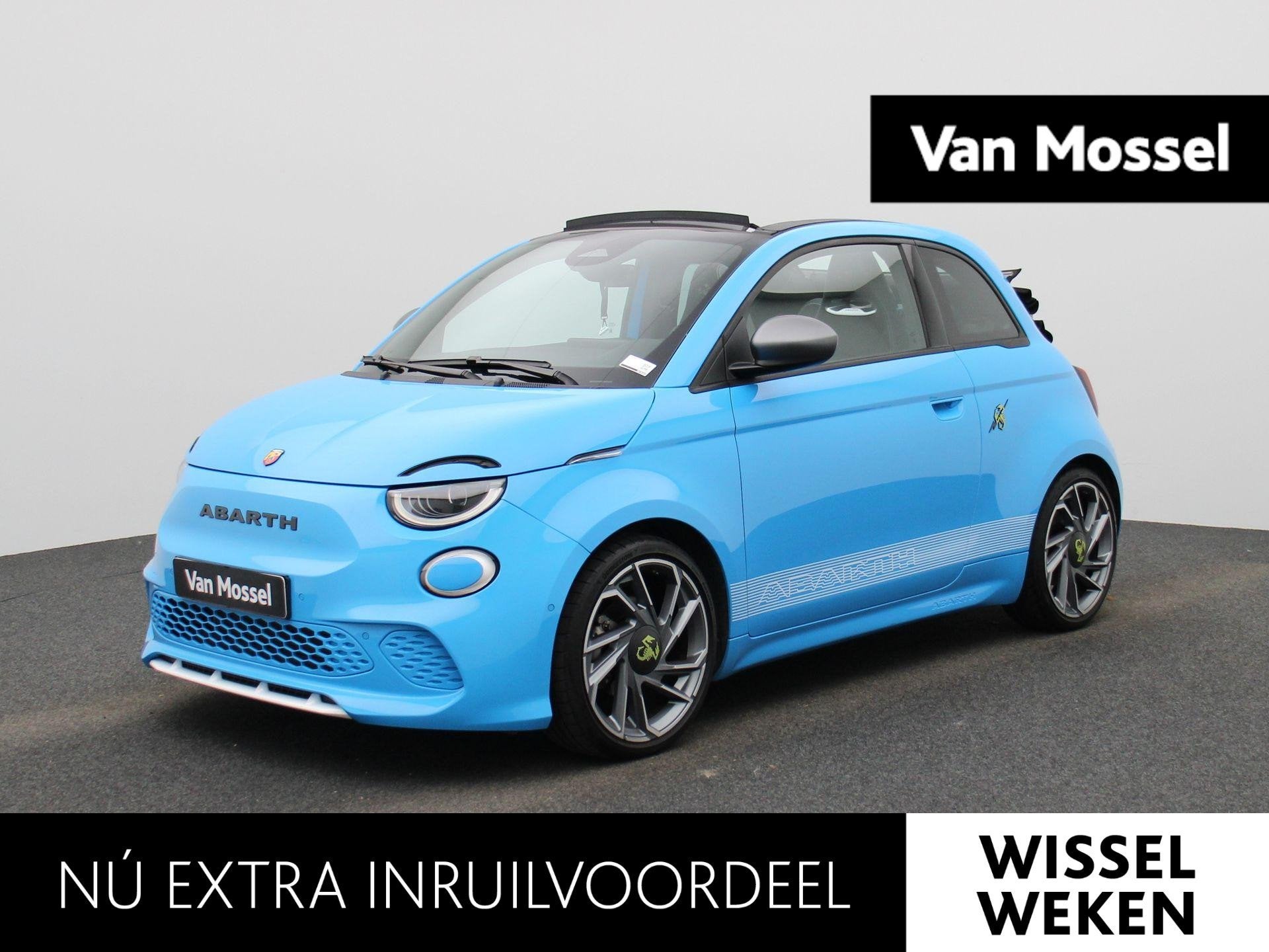 Fiat 500 C Abarth Scorpionissima 42 kWh | Cabrio | Apple Car, Auto's, 12 maanden, Gebruikt, Alcantara, 1335 kg