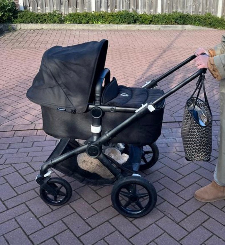 Bugaboo Fox 2, zwart, Kinderen en Baby's, Kinderwagens en Combinaties, Ophalen, Gebruikt, Bugaboo, Verstelbare duwstang