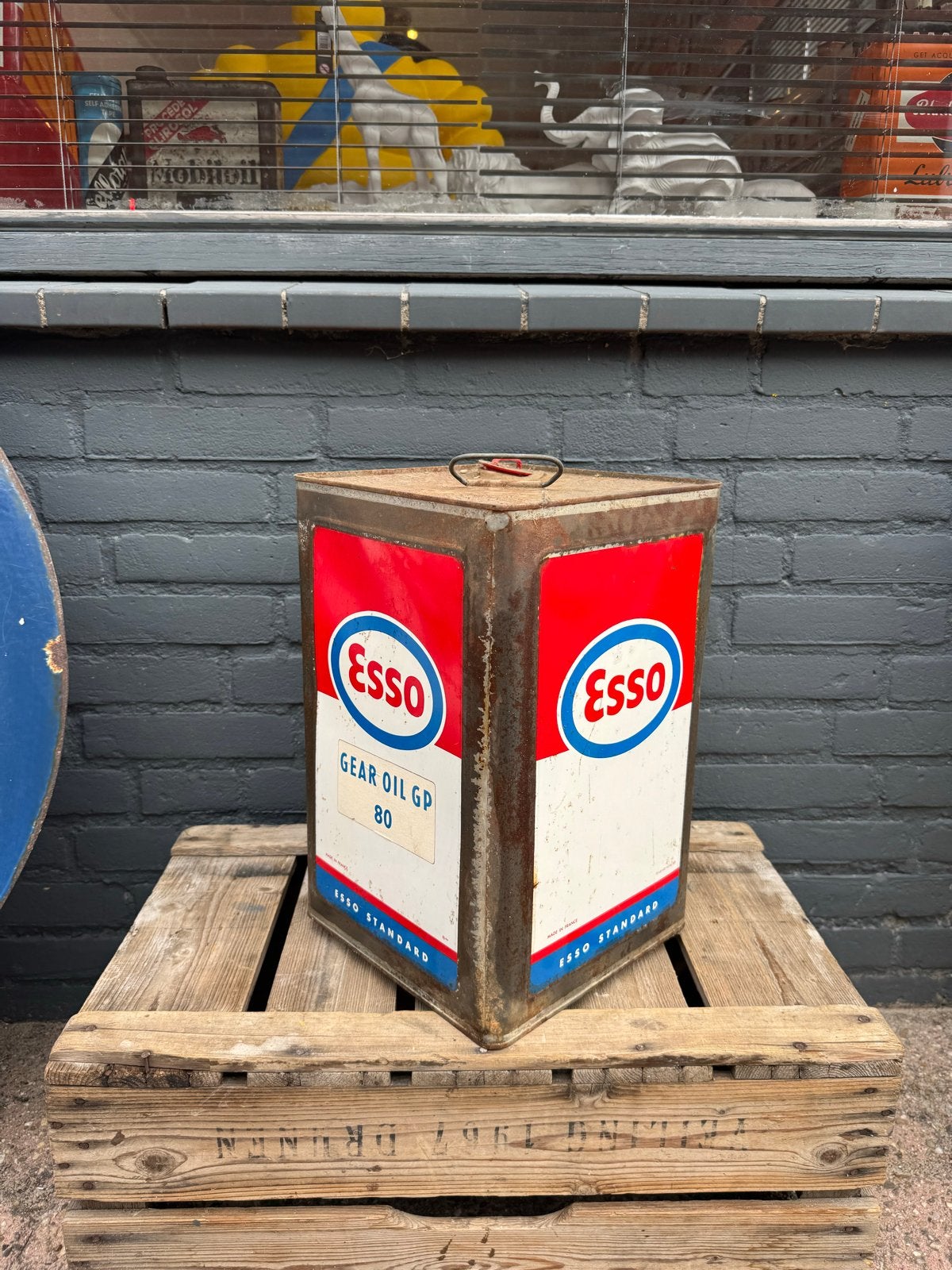 Vintage Esso Olieblik - Decoratief Verzamelobject, Ophalen of Verzenden