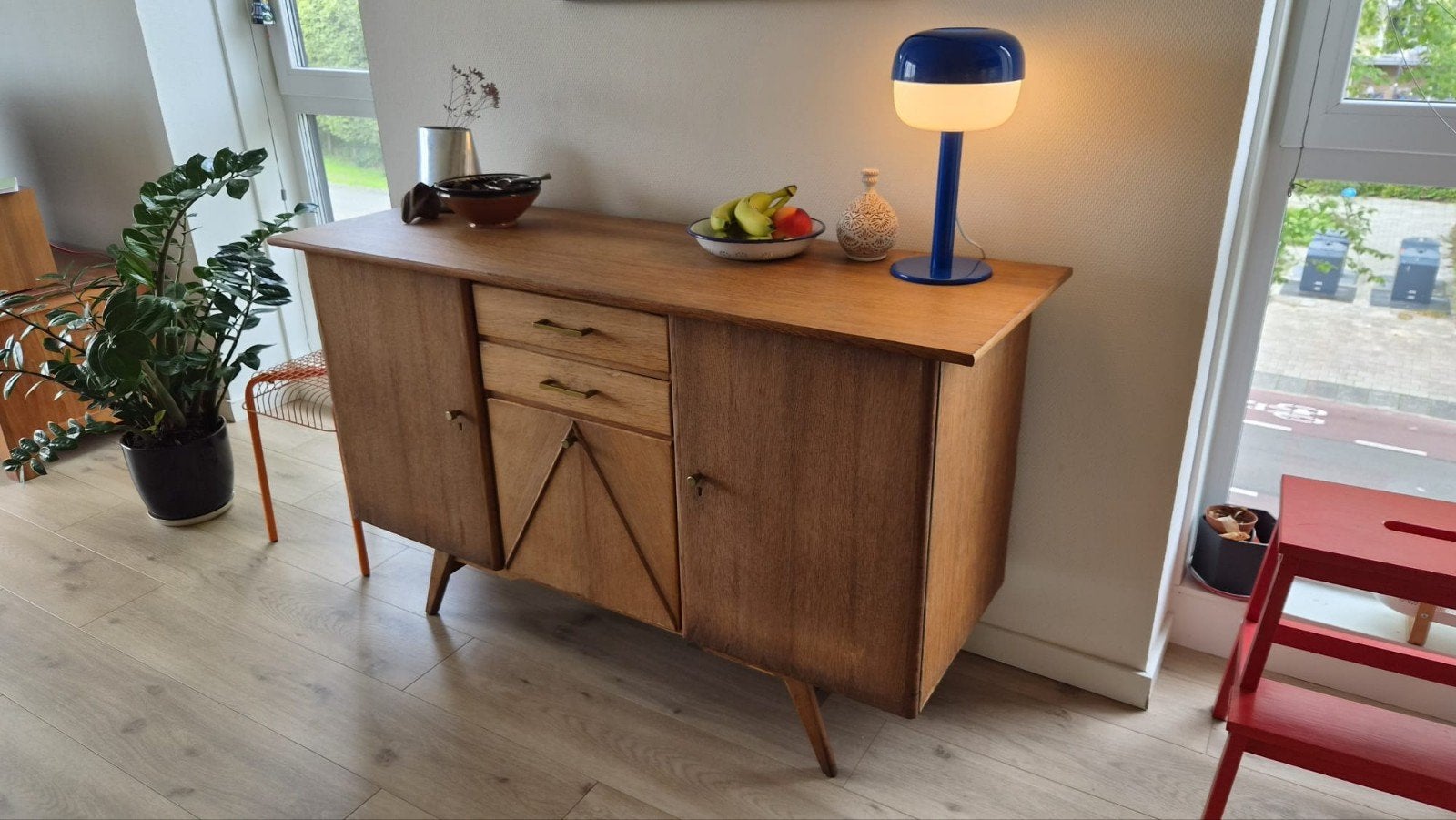 Vintage Mid-Century Sideboard – Refurbished, Ophalen, Gebruikt, 100 tot 150 cm, Mid Century