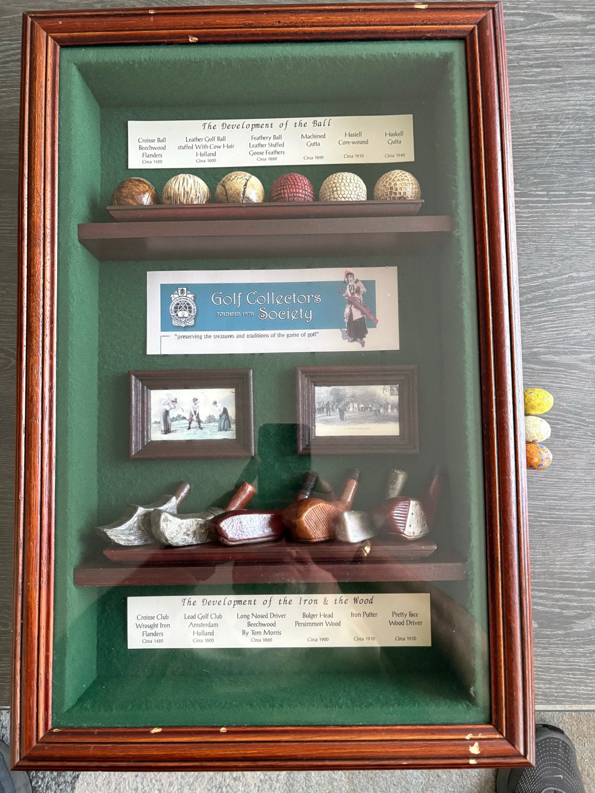 Unieke Golf Collectors Society Vitrine - Geschiedenis Golf, Ophalen of Verzenden, Gebruikt