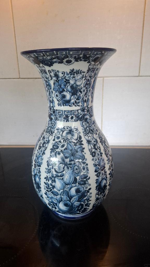 delfs blauwe vaas, Ophalen, Overige kleuren, Aardewerk of Porselein, Zo goed als nieuw