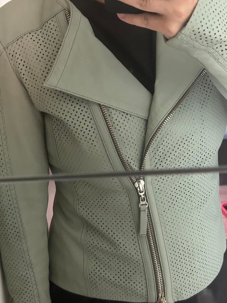 Arma leren jas jack studioar studio ar groen leer maat 38 m, Kleding | Dames, Ophalen of Verzenden, Zo goed als nieuw, Maat 38/40 (M)