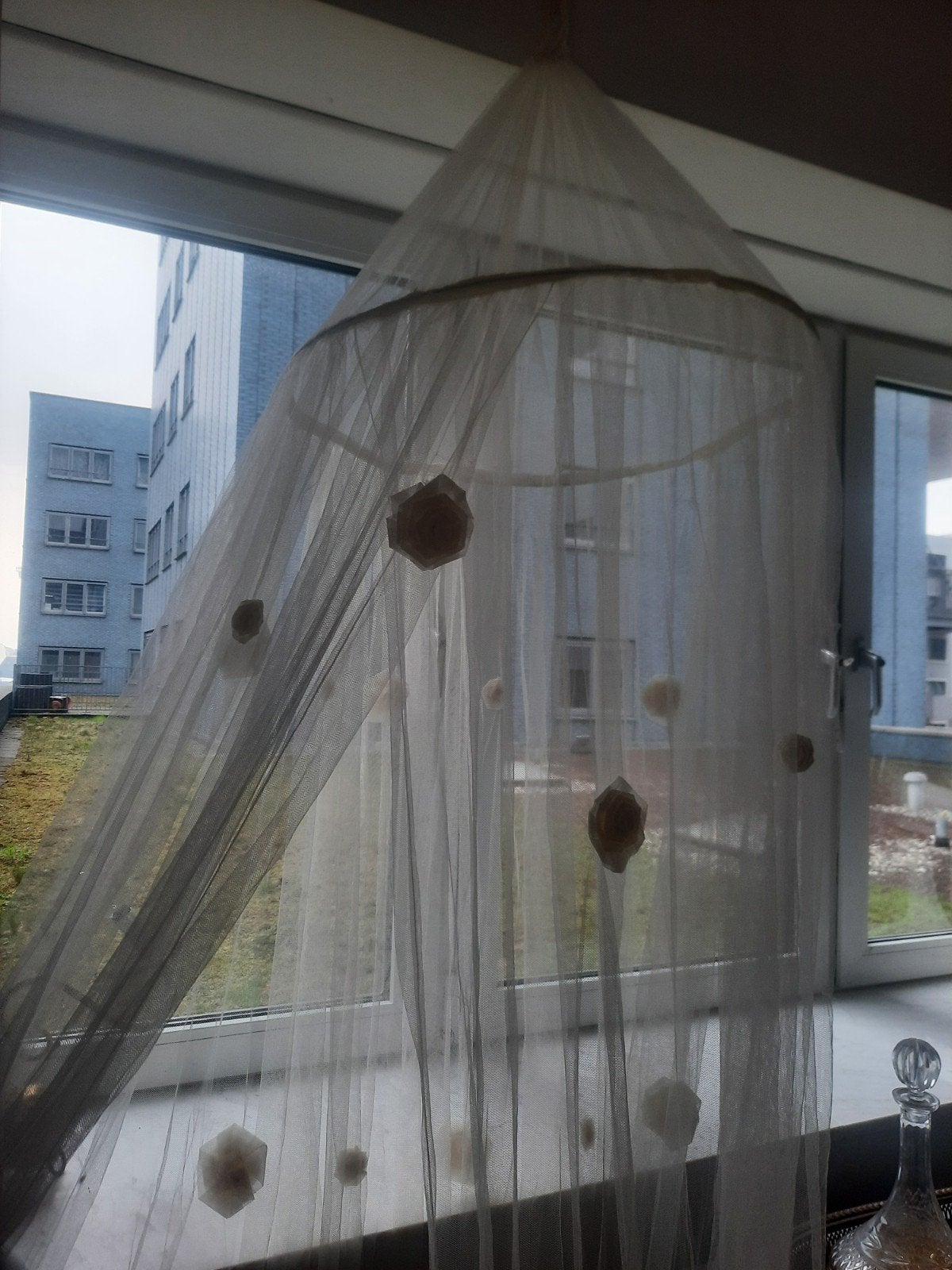 Mooie klamboe met rozen, Ophalen of Verzenden