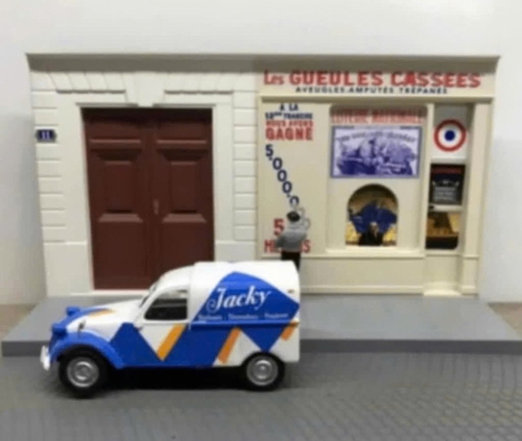 Citroen 2CV reclame schilder diorama 1/43 serie Utilitaires, Verzenden, Nieuw, Auto, Overige merken
