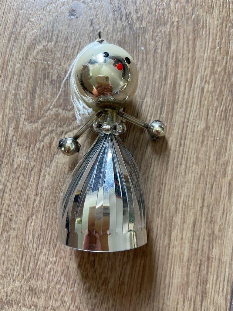 Gablonzer oude kerstversiering poppetje vrouw meisje antiek, Diversen, Ophalen of Verzenden, Zo goed als nieuw