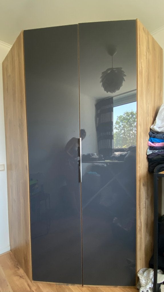 Grote hoek kleding kast gratis aangeboden, Huis en Inrichting, Kasten | Kledingkasten, Ophalen, Gebruikt, 100 tot 150 cm, 200 cm of meer