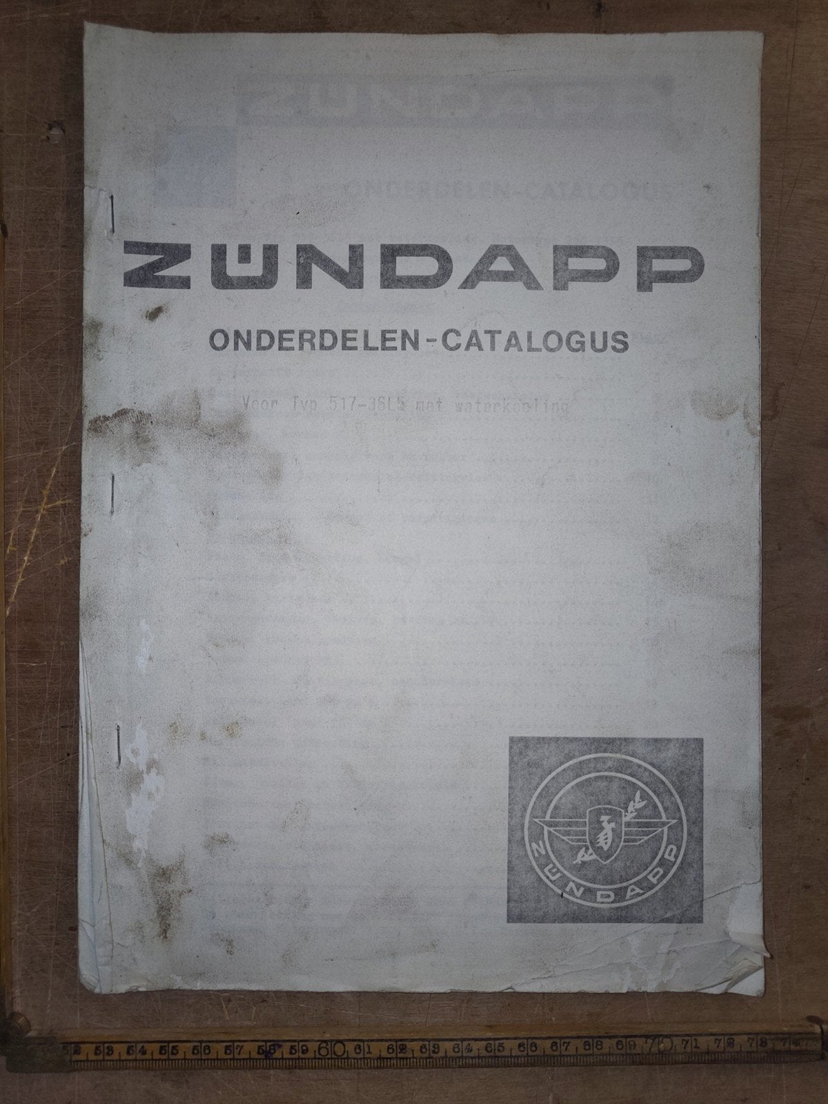 Onderdelen catalogus Zündapp 517, Ophalen of Verzenden, Gebruikt