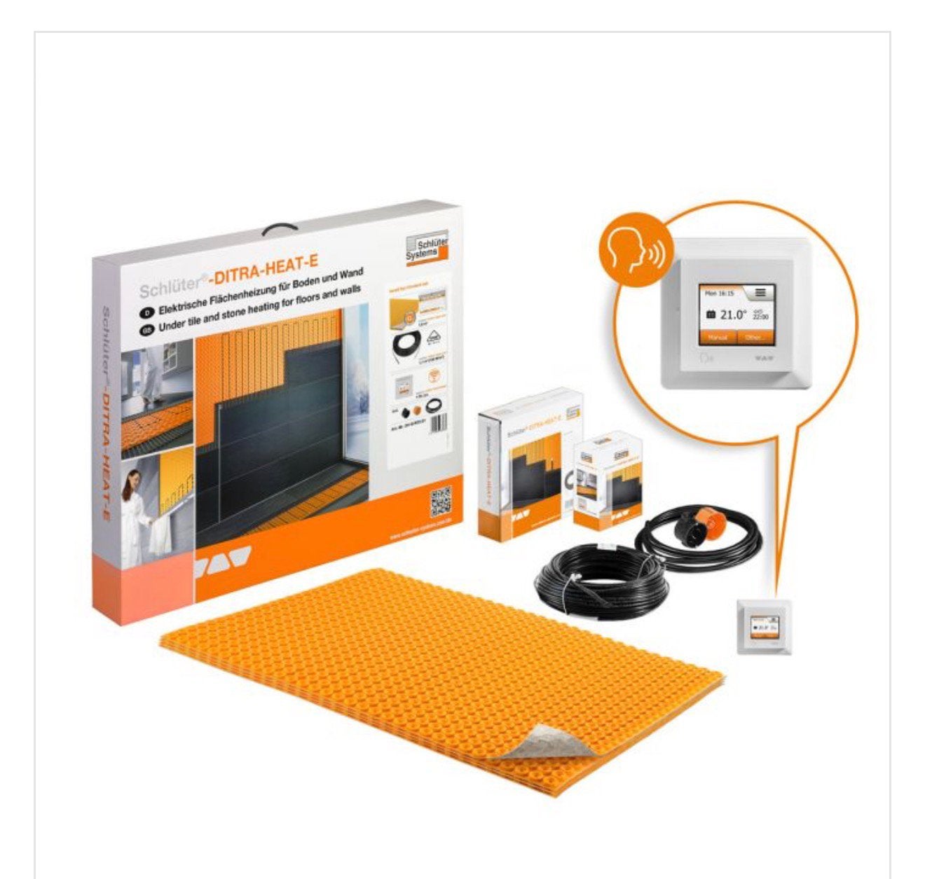 Schlüter Ditra Heat E Duo verwarmingsset RT6 S3 - 300 Watt, Minder dan 30 cm, Overige typen, Nieuw, Minder dan 60 cm