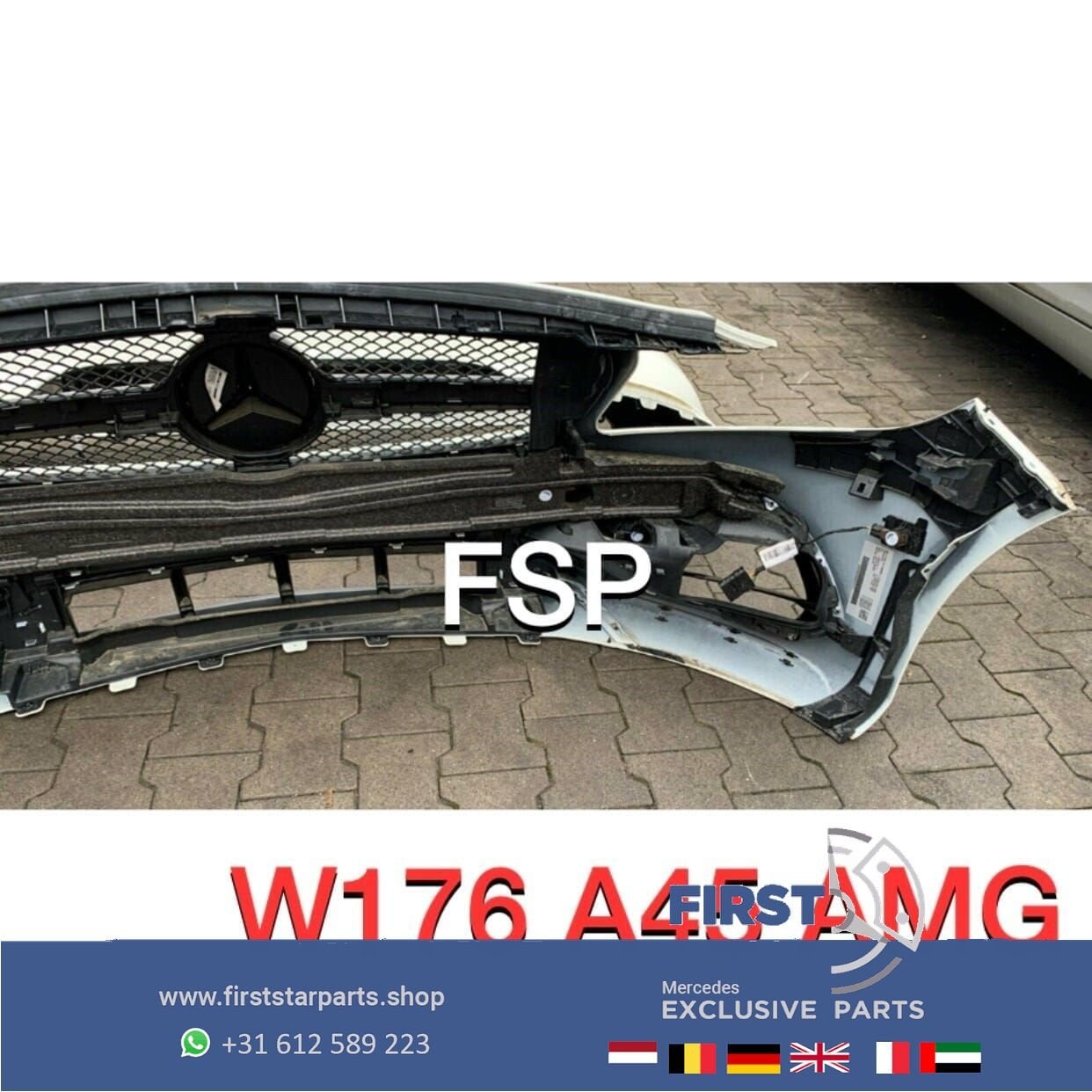 W176 A45 AMG PAKKET ORIGINEEL Mercedes A Klasse WIT FACELIFT, Gebruikt, -, Ophalen of Verzenden, Bumper