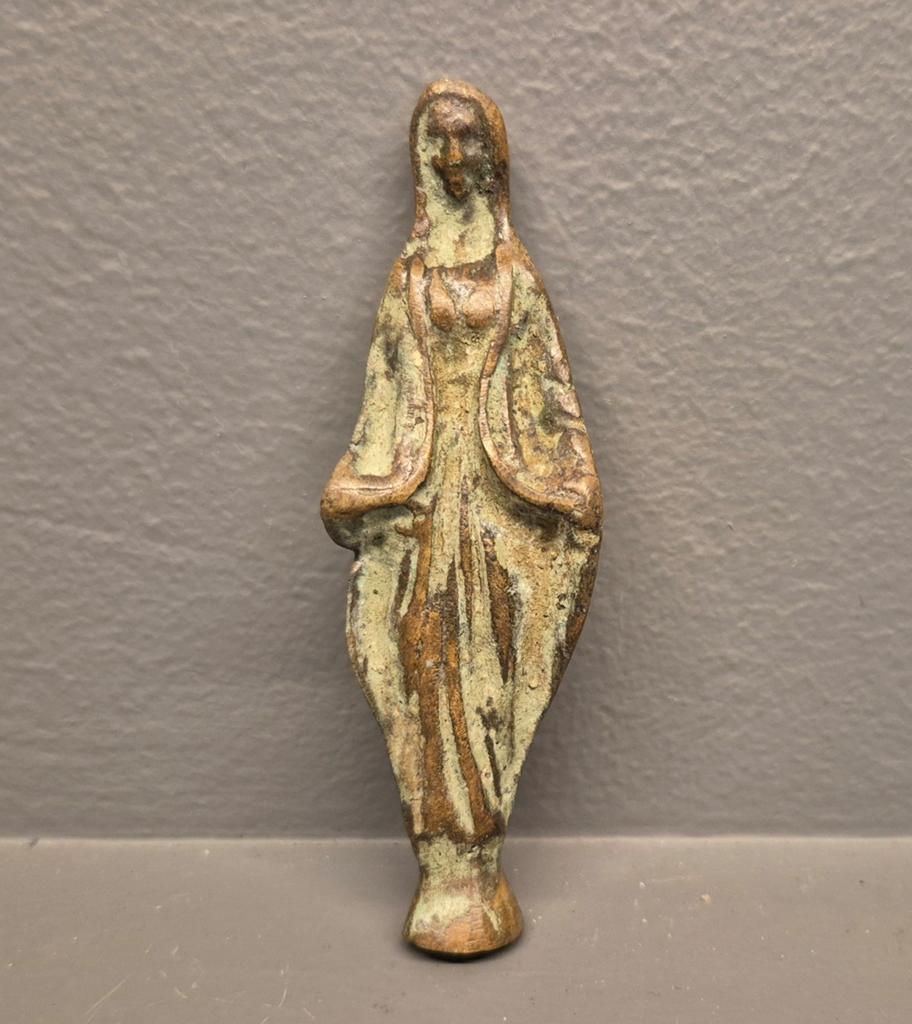 Zeer oude bronzen maria, Ophalen of Verzenden