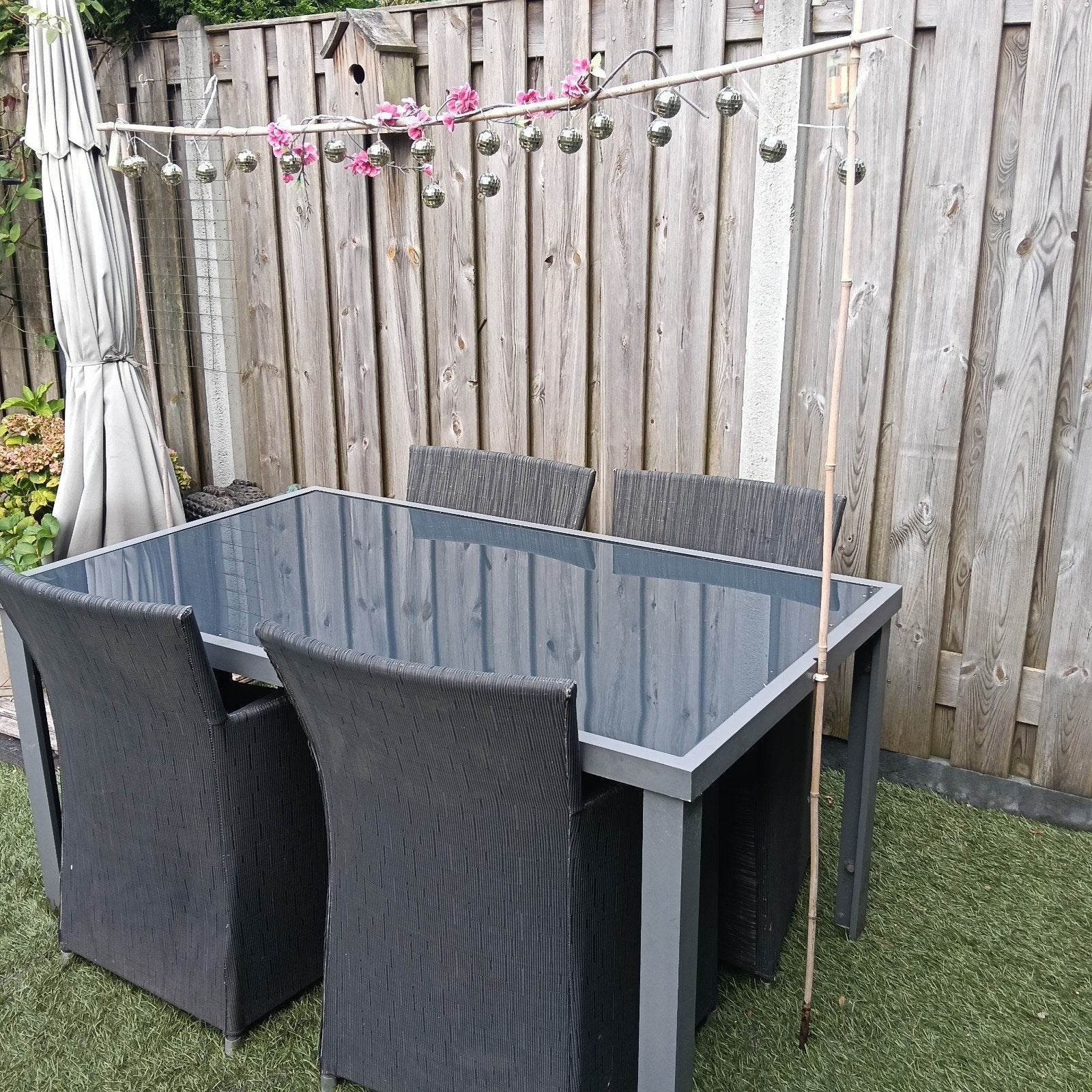 Mooie eethoek, Ophalen, 4 zitplaatsen, Gebruikt, Wicker