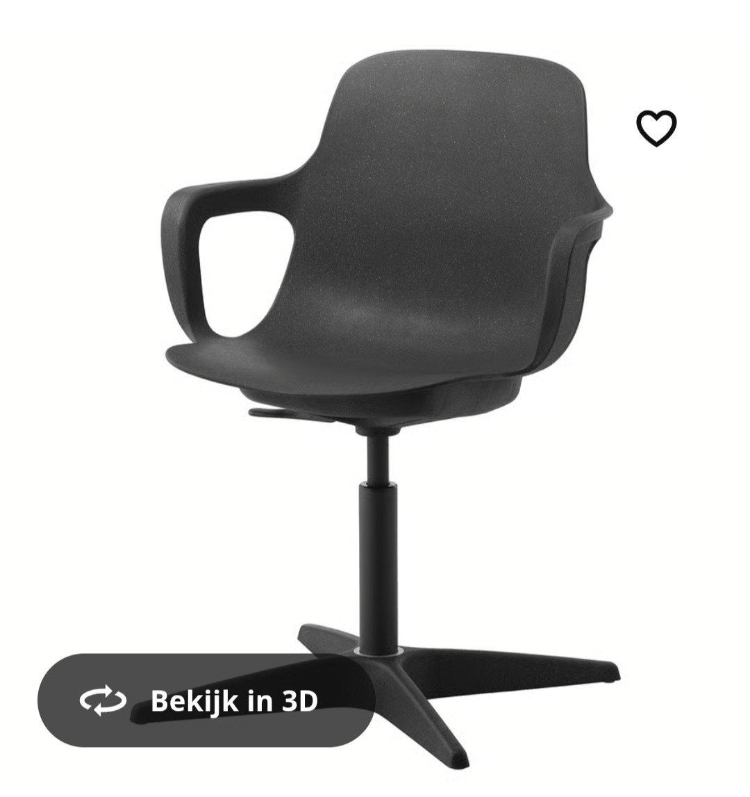 ODGER bureaustoeltje/ ikea, Ophalen, Gebruikt, Zwart