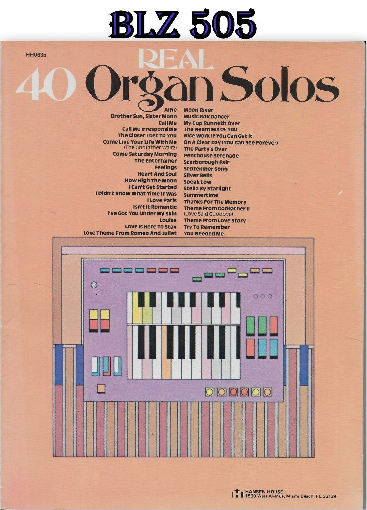 BLZ505 Bladmuziek 40 echte Orgel solo's, Orgel, Klassiek, Ophalen of Verzenden, Zo goed als nieuw