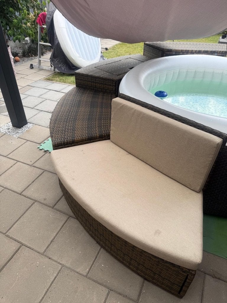 4-delig rattan opberkast set jacuzzi, Ophalen, Gebruikt, Overige typen