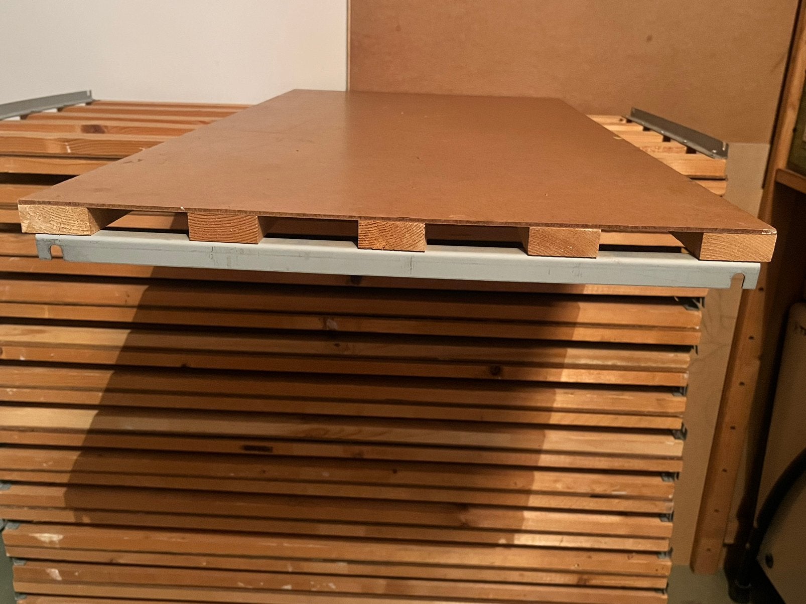 Houten legborden, legplanken, 50cm diep, Ophalen of Verzenden, Gebruikt