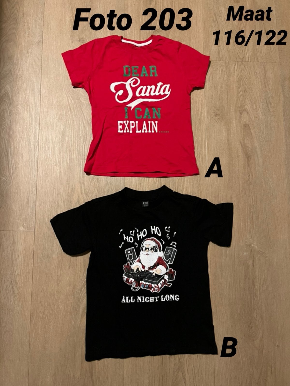 Shirt jongen kerst maat 116 / 122 *foto 203*, Ophalen of Verzenden, Zo goed als nieuw, Jongen, Shirt of Longsleeve