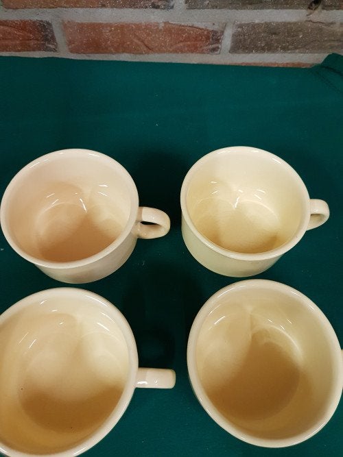 4 soepkommen geel, Ophalen of Verzenden, 'T Olde Gre-j, Info@toldegrej.nl, Endepoelstraat 20f Didam