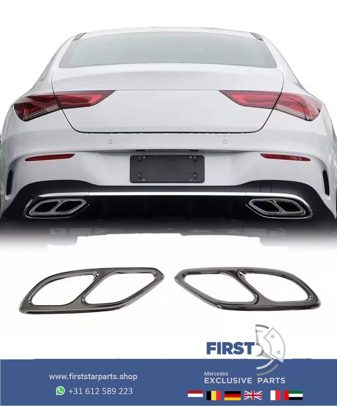 W118 UITLAAT SIERSTUK COVER LINKS + RECHTS SET  Mercedes CLA