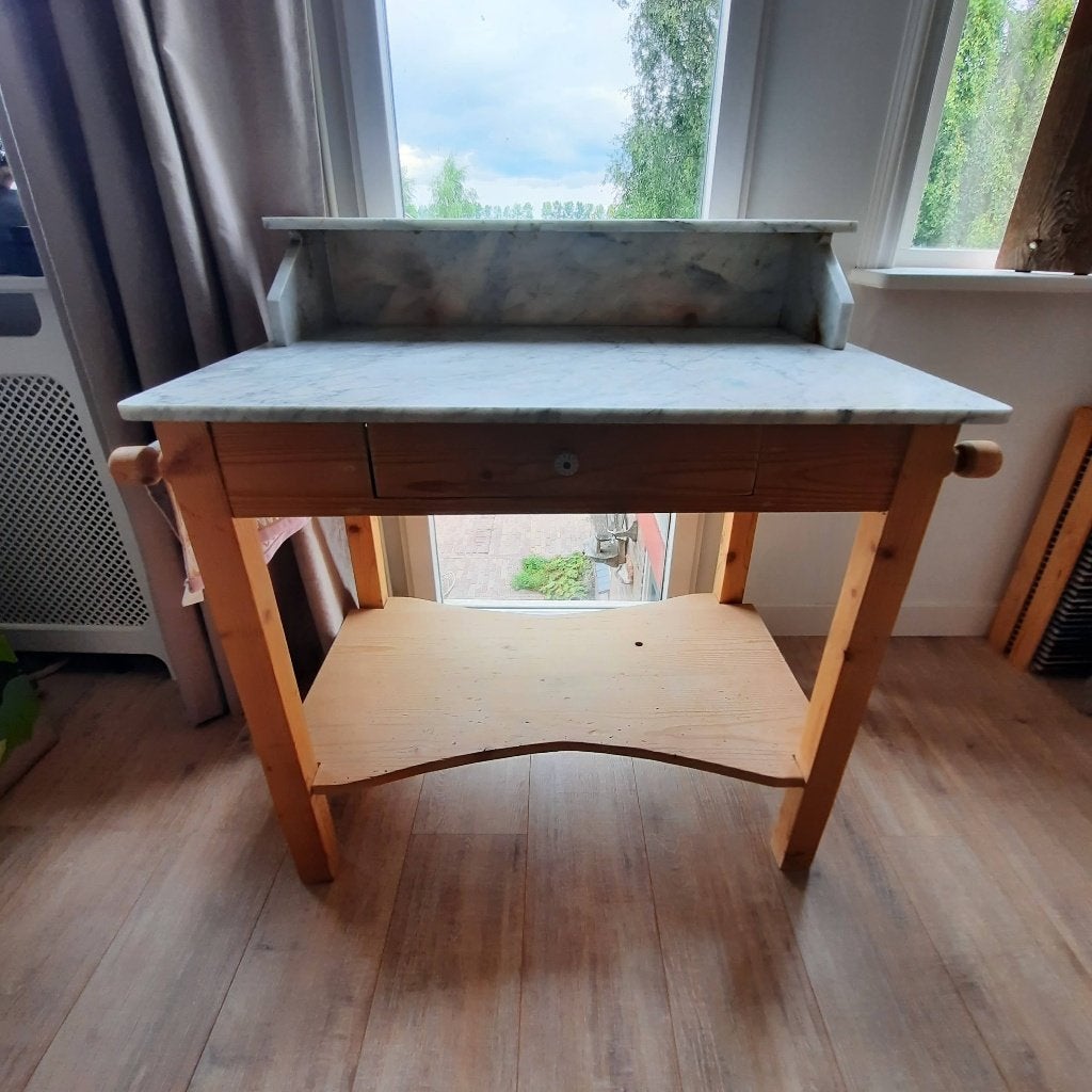 Anthentieke wastafel, Ophalen, Gebruikt, 50 tot 100 cm, Minder dan 100 cm