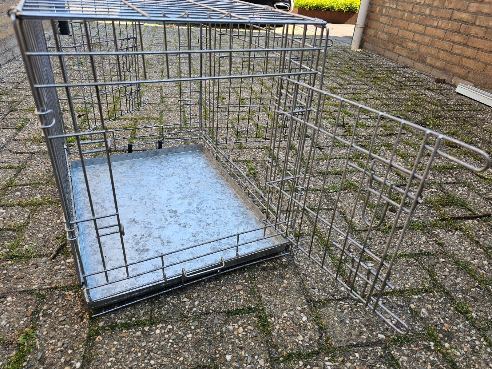Metalen bench, 3 deurtjes, b44 X d60 X h51, Ophalen, Gebruikt