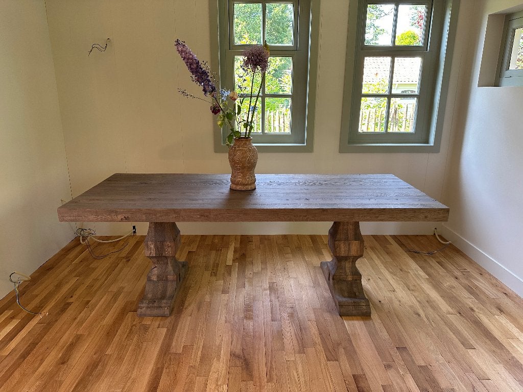 Prachtige robuuste eiken eettafel Palermo - nieuwstaat!, Ophalen, Rustiek, Eikenhout, 50 tot 100 cm