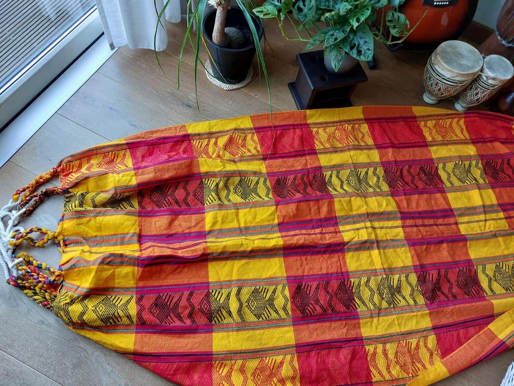 Kleurrijke Zuid-Amerikaanse katoenen hangmat, Ophalen of Verzenden, Nieuw, Binnen