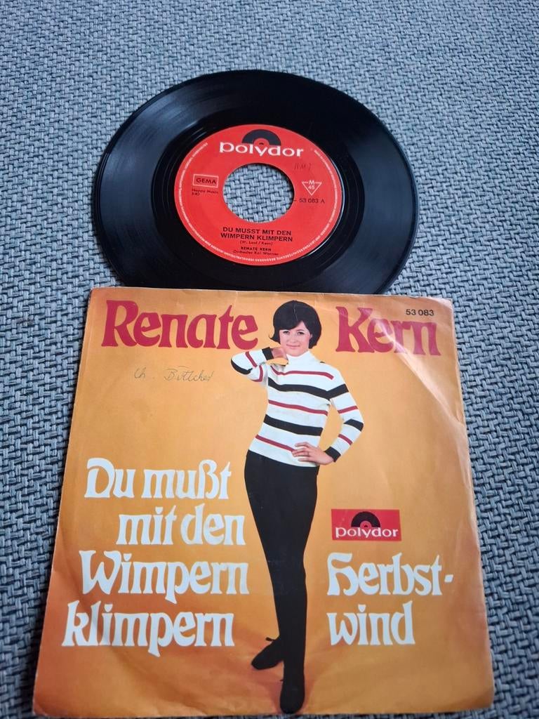 Renate Kern - Du musst mit den Wimpern klimpern 7" Single, Cd's en Dvd's, Vinyl | Nederlandstalig, Ophalen of Verzenden, Gebruikt