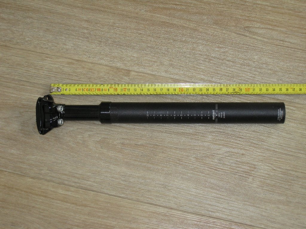 Satori verende zadelpen D=31,6mm L=350mm, Fietsen en Brommers, Overige typen, Ophalen of Verzenden, Zo goed als nieuw, Aluminium