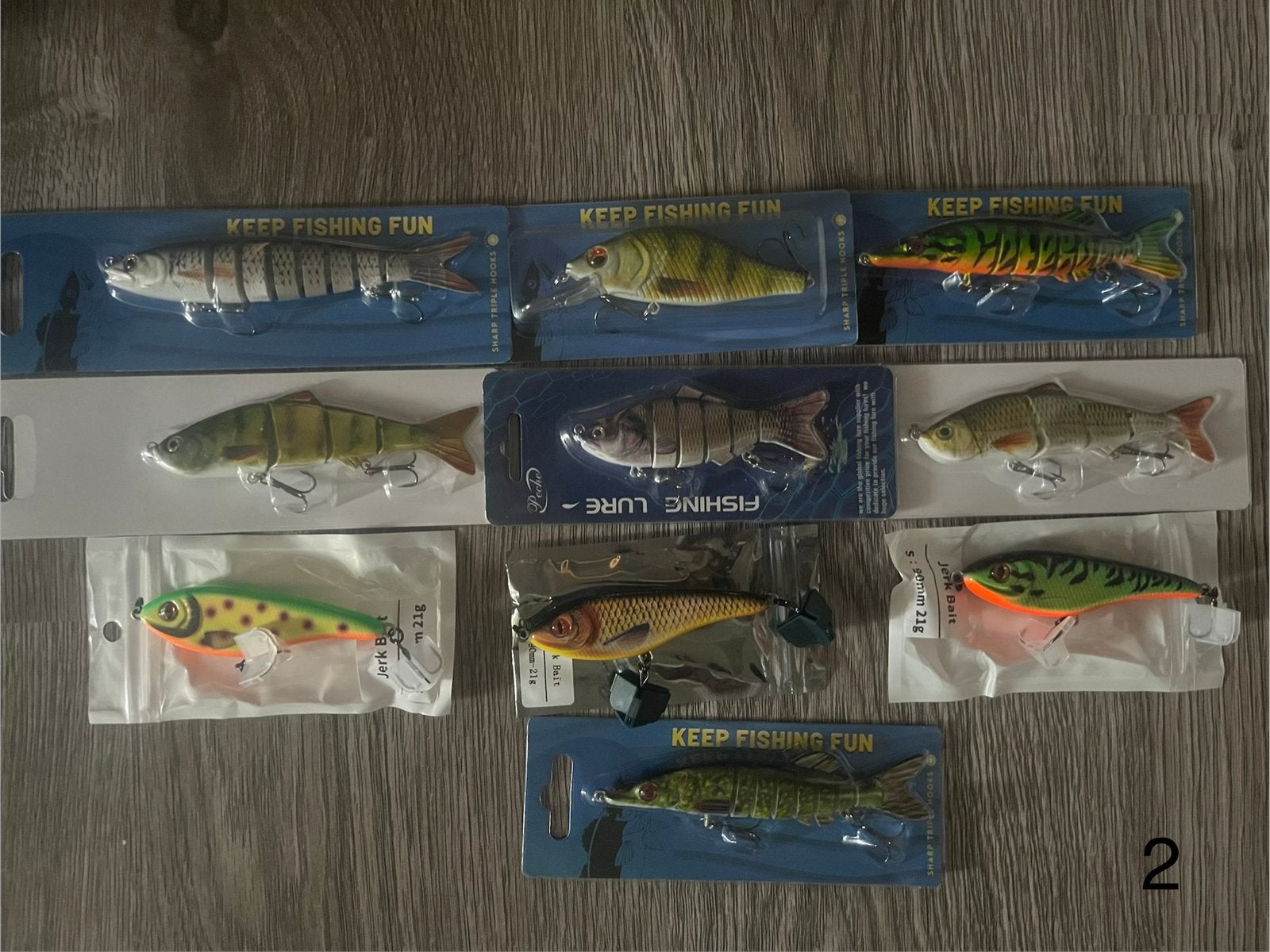 Opruiming: 10 stuks groot kunstaas, snoek snoekbaars meerval, Watersport en Boten, Ophalen of Verzenden, Nieuw, Complete set