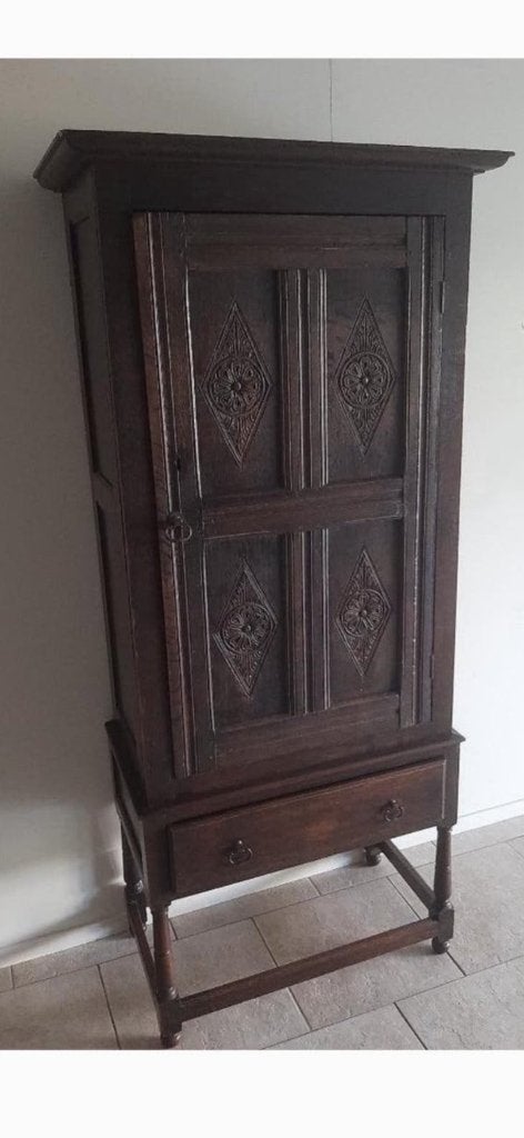 Karakteristieke houten kast., Ophalen, Gebruikt, 100 tot 150 cm, 150 tot 200 cm
