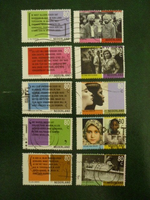NVPH 1957 t/m 1966 Tussen twee culturen serie gestempeld, Ophalen of Verzenden, Gestempeld