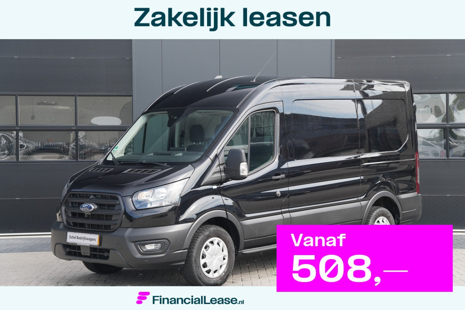 Ford Transit 350 2.0 TDCI L2H2 Trend 130pk - ACC - Blindspot, Stof, 4 cilinders, 2500 kg, Zwart