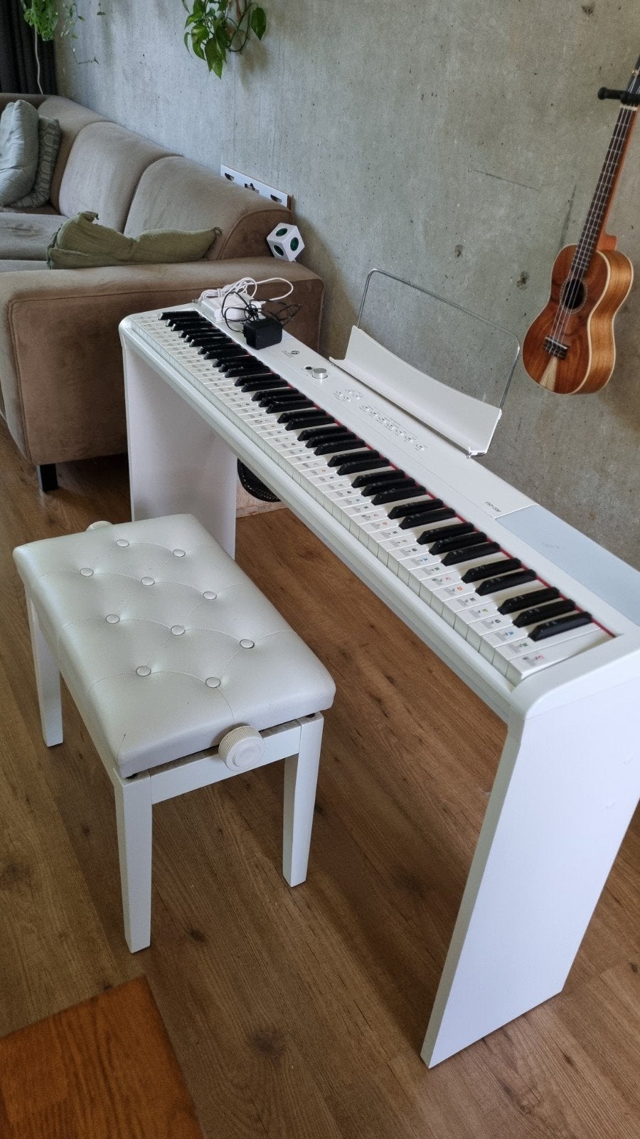 Fazley FSP-200w Digitale Piano Kruk Pedaal - werkt perfect!, Ophalen, Gebruikt, Wit, Digitaal
