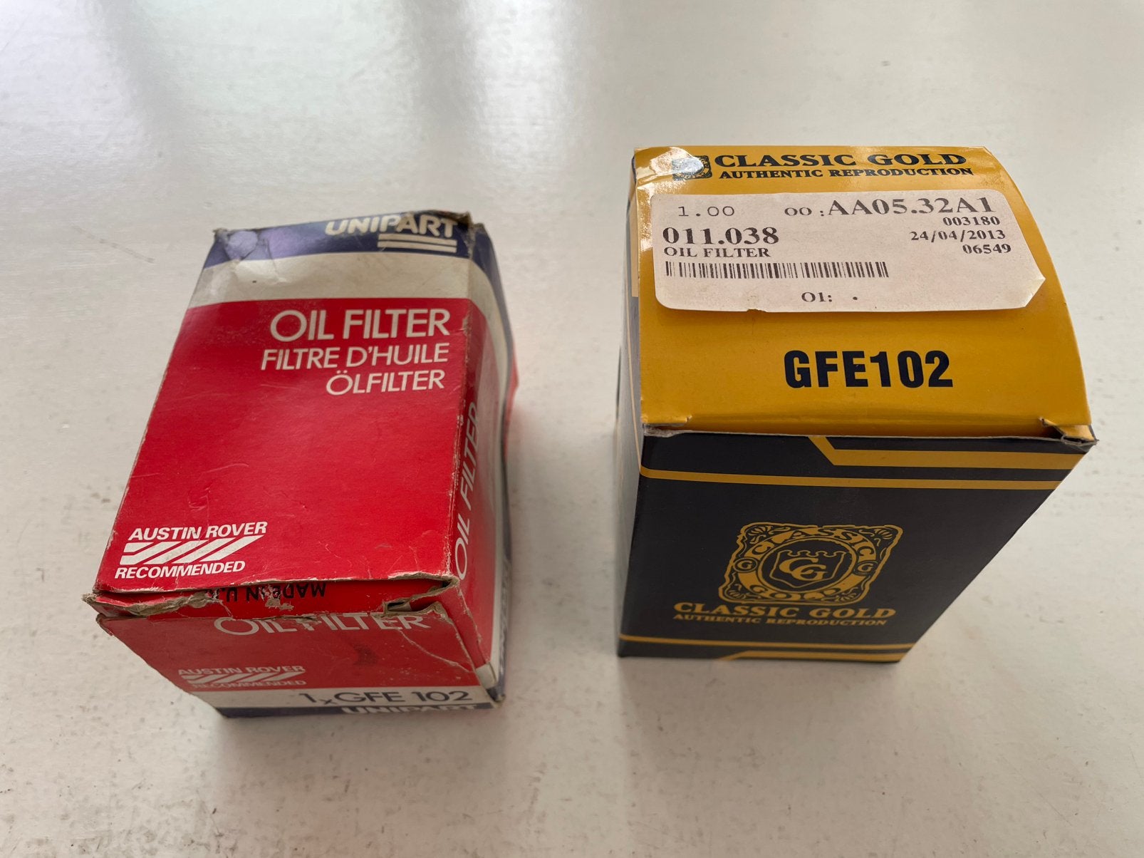 MGB oliefilters 2x GFE102, Ophalen of Verzenden, Nieuw, MG