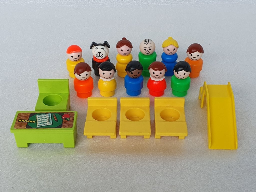 Lot van 17 Fisher-Price figuren en attributen, Ophalen of Verzenden, Gebruikt, Speelset