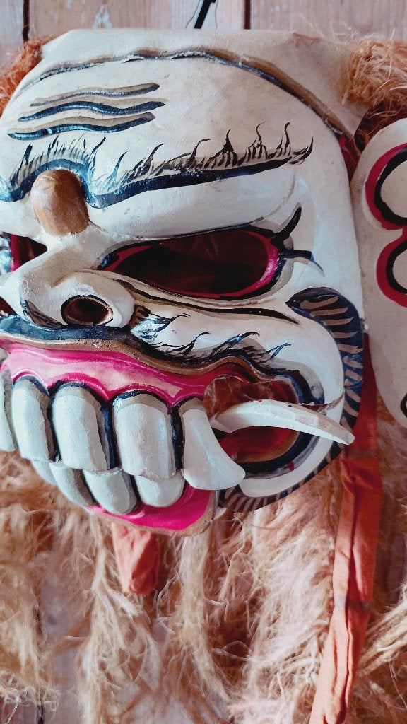 Indonesische houten Barong masker, Ophalen of Verzenden
