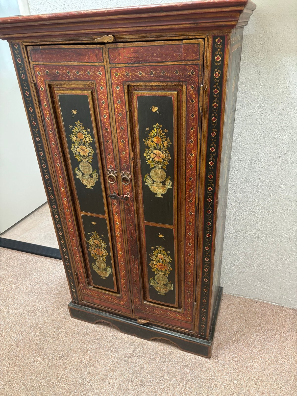 Handbeschilderde Oosterse Kast - Indiase Folk-Art Stijl, Ophalen