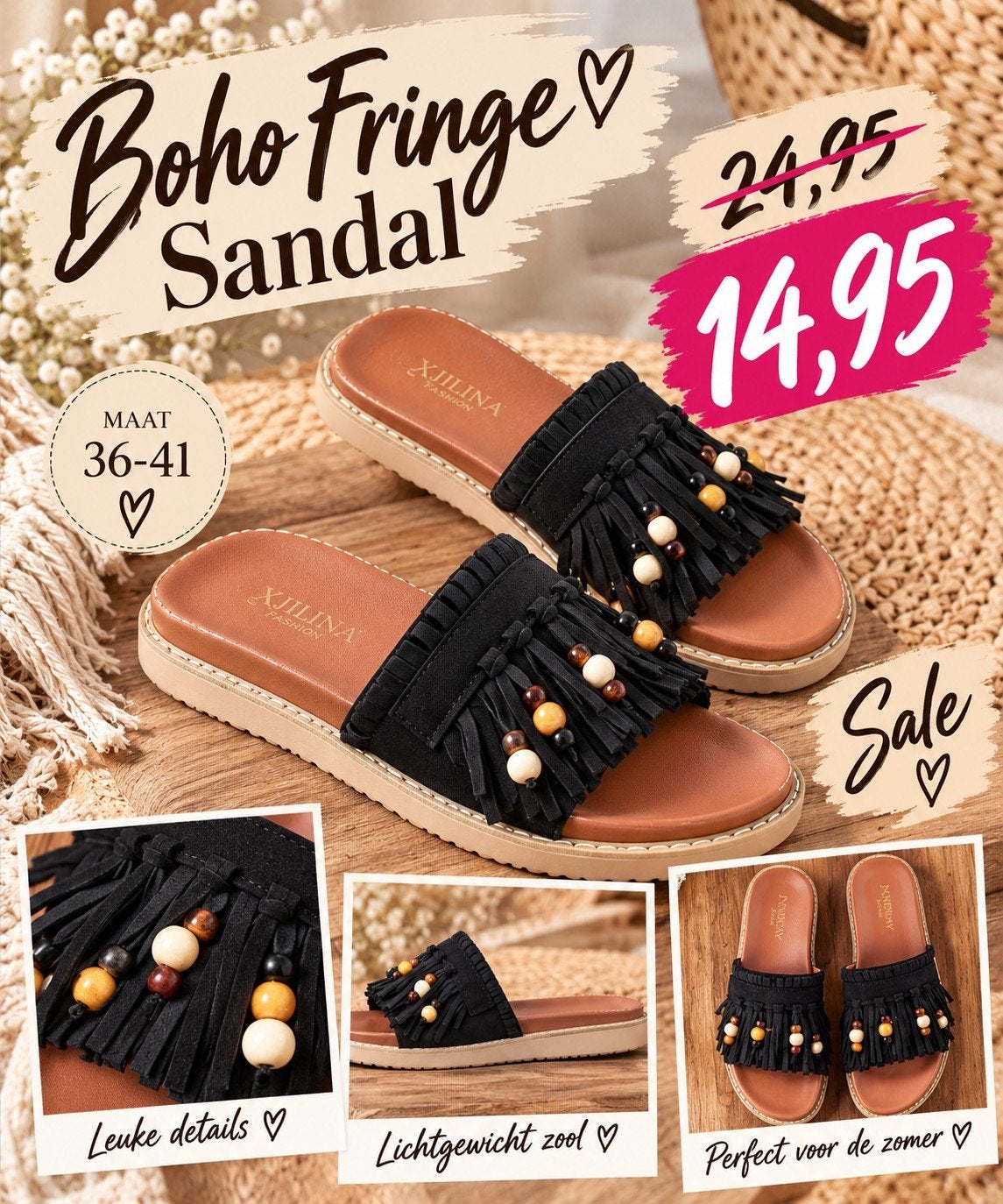 Boho Fringe Sandal, ., Nieuw, Ophalen of Verzenden, .