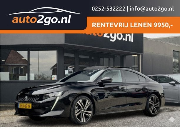 Peugeot 508 1.2 AUT8 GT-Line BLACK-EDITION PANODAK LEDER NAV, Auto's, Peugeot, Gebruikt, Euro 6, 1199 cc, Zwart