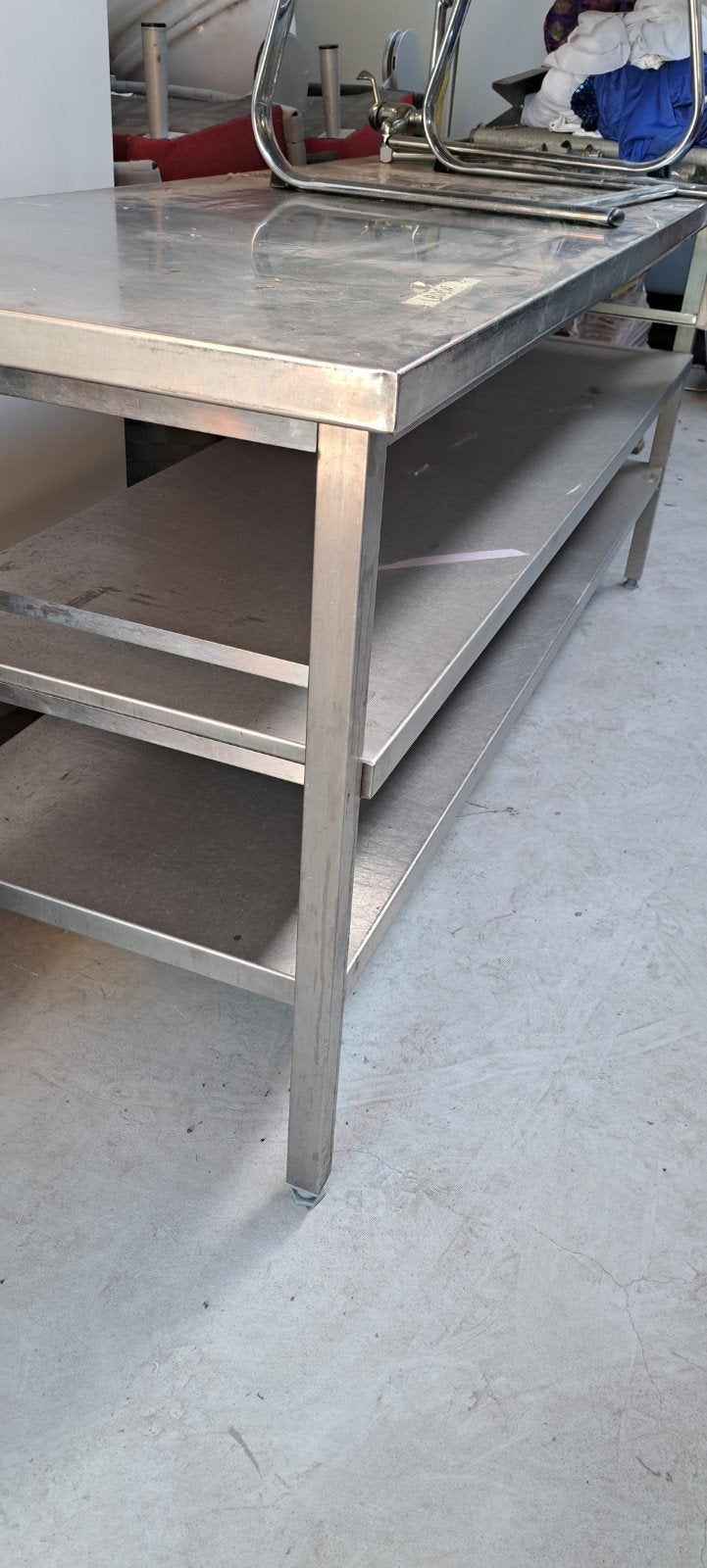 werkbank , werktafel rvs verstelbare poten 2 planken, Ophalen of Verzenden