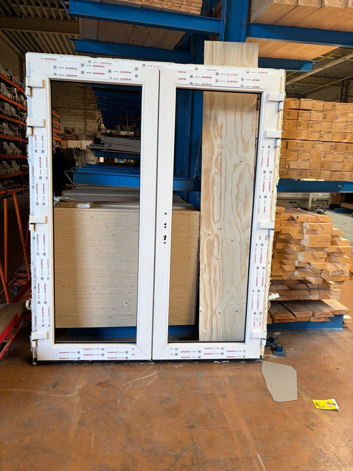 Nieuwe kunststof buitendeur met dubbel glas, Kunststof, 80 tot 100 cm, Nieuw, Ophalen of Verzenden